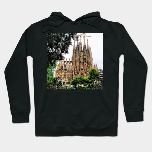 Barcelona's Sagrada Familia Basilica Hoodie by Debbie-D-Pics